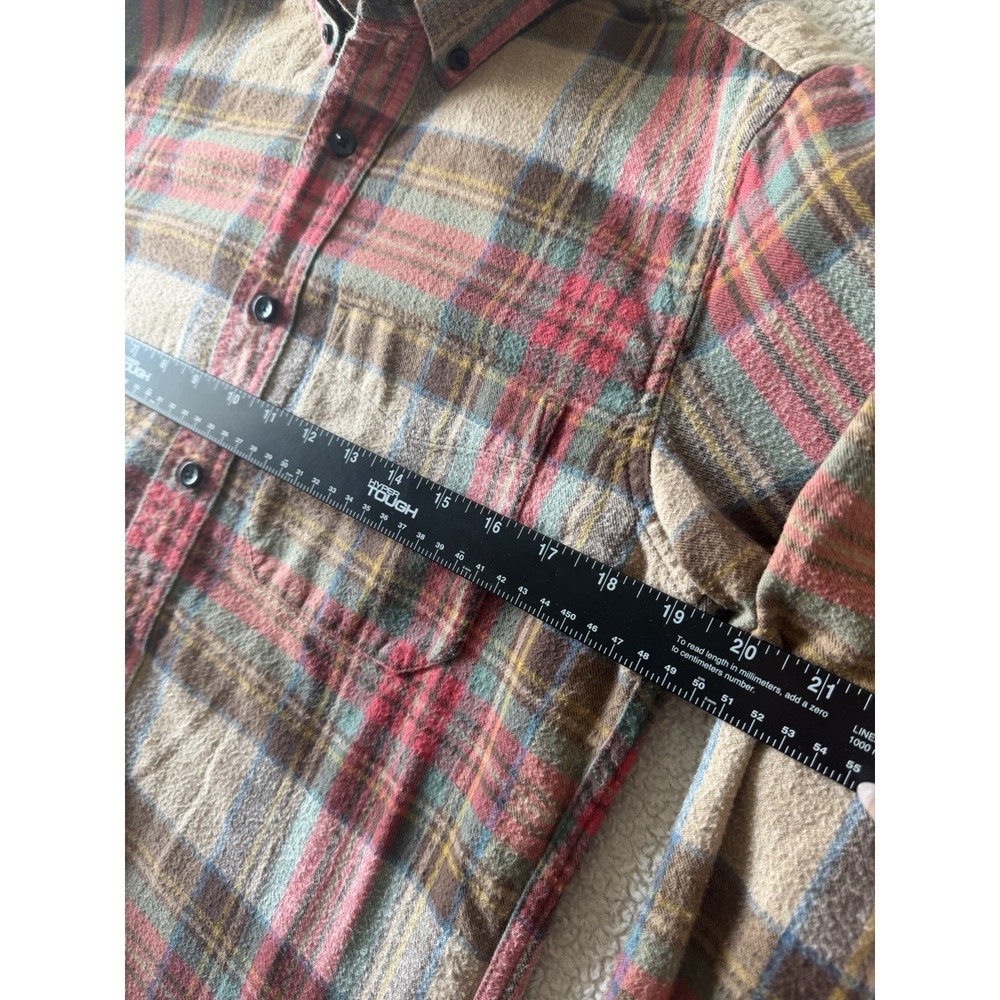 LL Bean Flannel Shirt Men Small Slightly Fitted Plaid Button Down Cotton - Picture 5 of 6